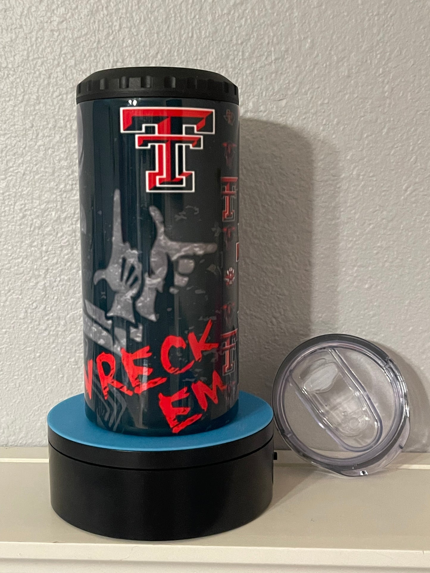 4 in 1 koozie tumbler Texas Tech Inspired